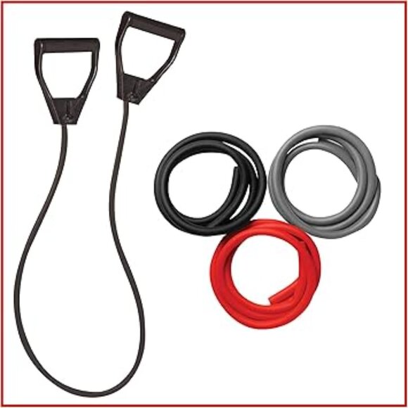 GoodLife Fitness Resistance Stretch Tubing with 3 Interchangeable Tubes - Picture 8 of 10